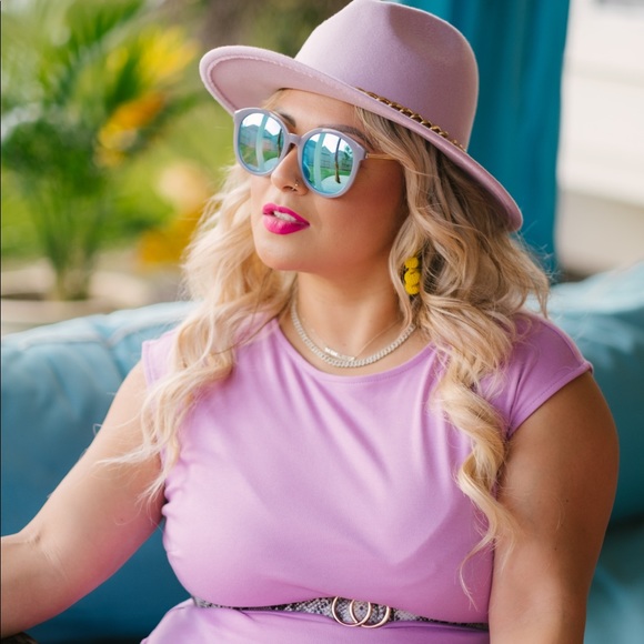 Lilac Fedora Hat - Picture 3 of 3